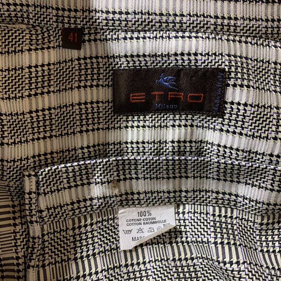 Etro Milano Check Graphic Print Casual Button Down Shirt - Picture 7 of 11